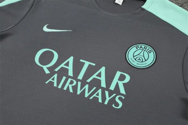 24-25 PSG Gray Short Sleeve Training Suit - Image 3