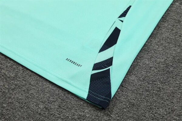 24-25 Real Madrid Blue Short Sleeve Training Suit - Image 3