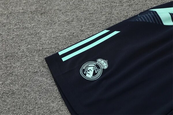 24-25 Real Madrid Blue Short Sleeve Training Suit - Image 7