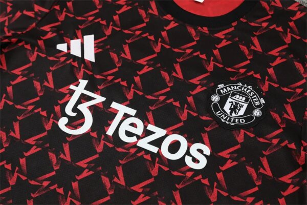 24-25 Manchester United Red Short Sleeve Training Suit - Image 3