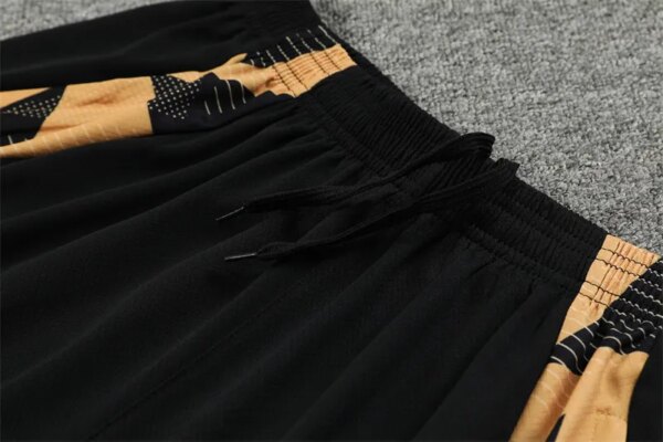 24-25 Real Madrid Black Gold Short Sleeve Training Suit - Image 8