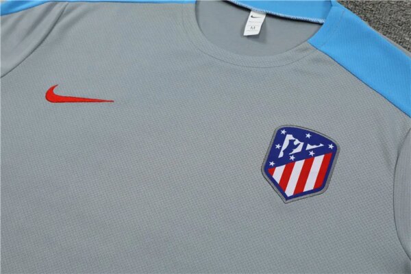 24-25 Atletico Madrid Gray Short Sleeve Training Suit - Image 6