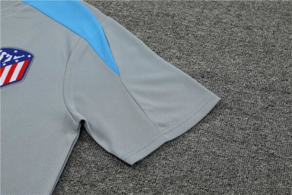24-25 Atletico Madrid Gray Short Sleeve Training Suit - Image 7