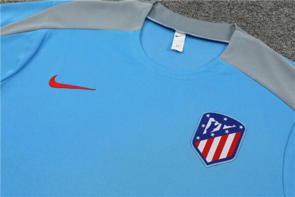 24-25 Atletico Madrid Light Blue Short Sleeve Training Suit - Image 2