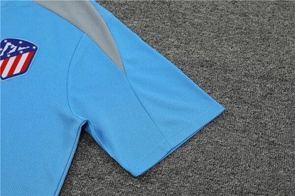 24-25 Atletico Madrid Light Blue Short Sleeve Training Suit - Image 4