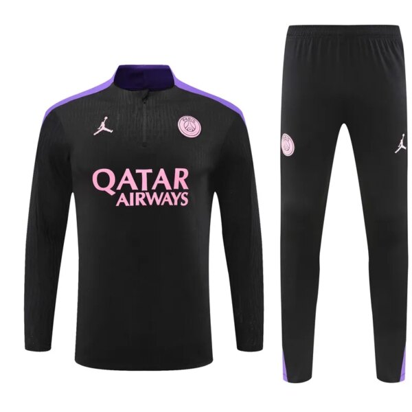 24-25 PSG Black  and Purple Player Training Suit