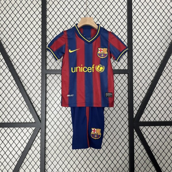 Retro 09-10 Barcelona Home Kids Kit