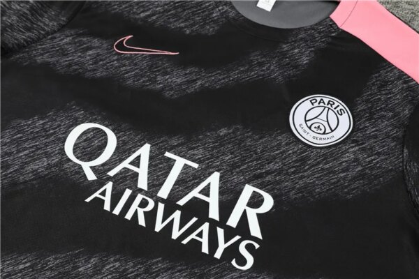 24-25 PSG Black and Pink Short Sleeve Training Suit - Image 3
