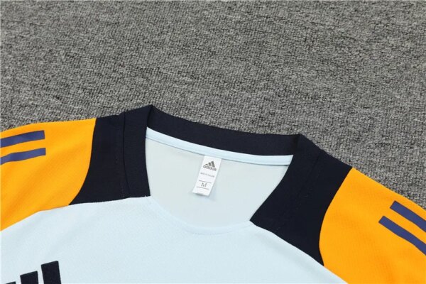 24-25 Real Madrid Light Blue Short Sleeve Training Suit - Image 2