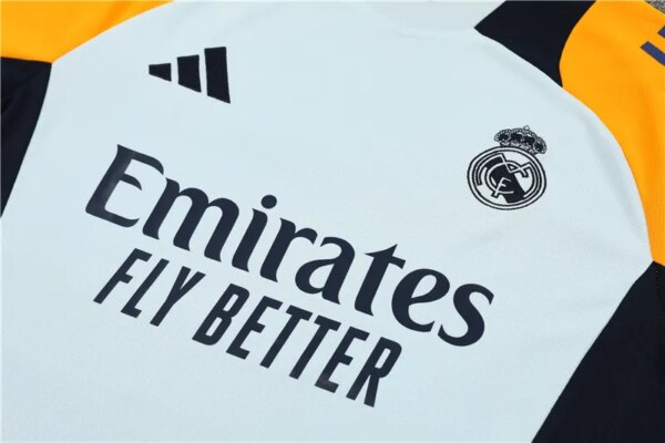 24-25 Real Madrid Light Blue Short Sleeve Training Suit - Image 3