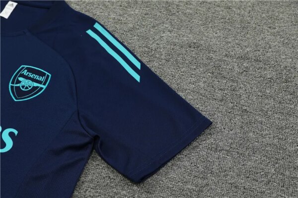 24-25 Arsenal Blue Short Sleeve Training Suit - Image 2
