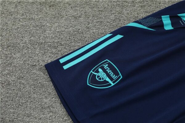 24-25 Arsenal Blue Short Sleeve Training Suit - Image 4
