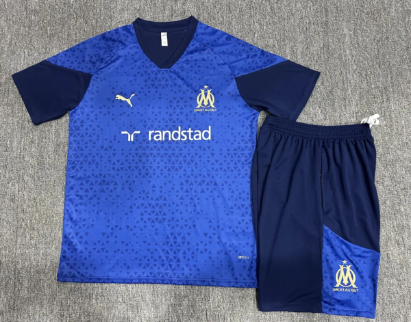 23-24 Olympique Marseille Training Short Sleeve Suit - Image 14