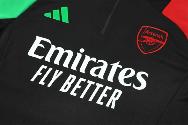 24-25 Arsenal Black Training Suit - Image 2