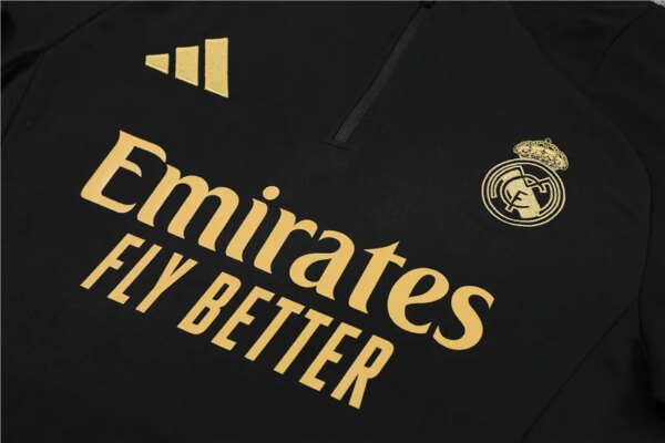24-25 Real Madrid Black Training Suit - Image 2