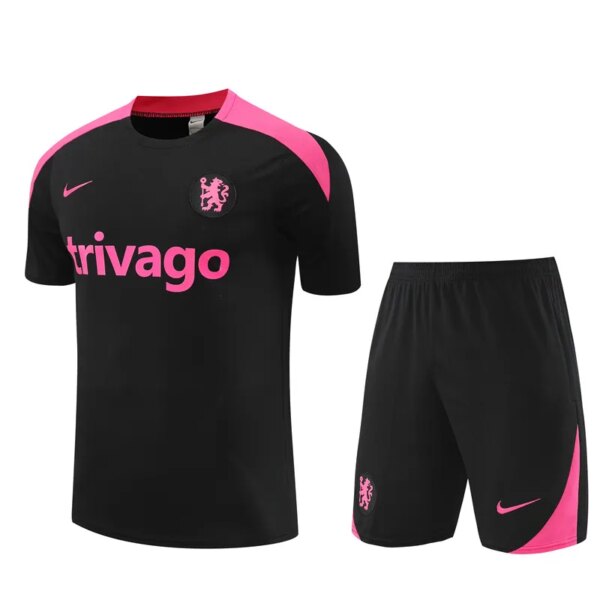 24-25 Chelsea Black Short Sleeve Training Suit