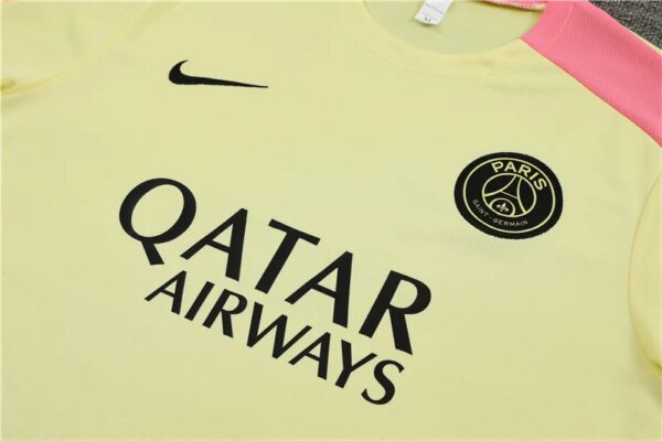 24-25 PSG Yellow Short Sleeve Training Suit - Image 3