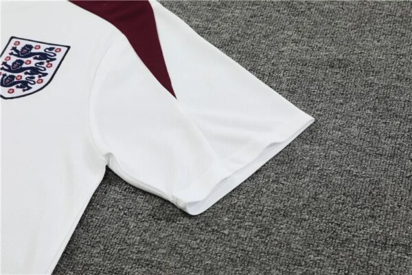 2024 England White Short Sleeve Training Suit - Image 3