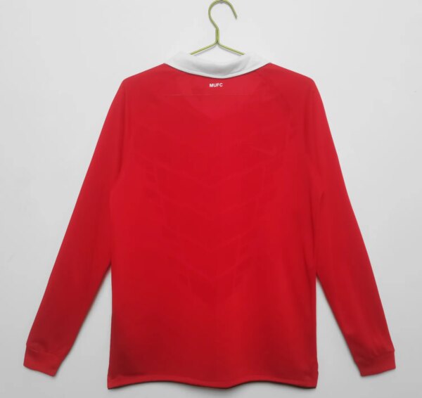 10-11 Manchester United Home Long Sleeve Retro Jersey - Image 3