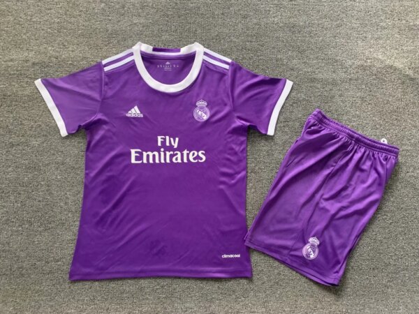 Retro 16-17 Real Madrid Away Kids Kit