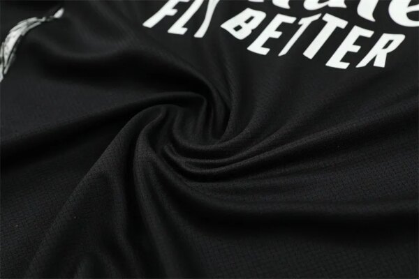 24-25 Arsenal Black Short Sleeve Training Suit - Image 6