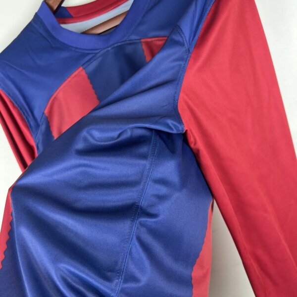 23-24 Barcelona Home Long Sleeve Fans Jersey - Image 3