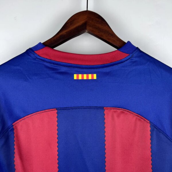 23-24 Barcelona Home Long Sleeve Fans Jersey - Image 5