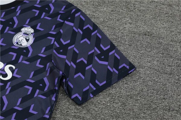 23-24 Real Madrid royal blue Short Sleeve Training Suit - Image 3