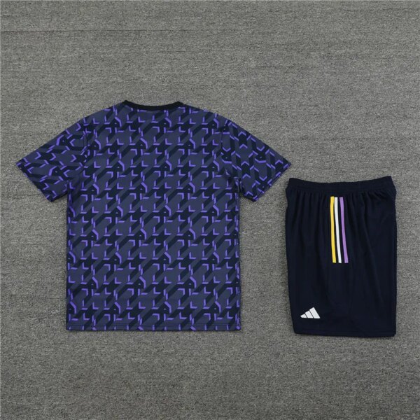 23-24 Real Madrid royal blue Short Sleeve Training Suit - Image 5