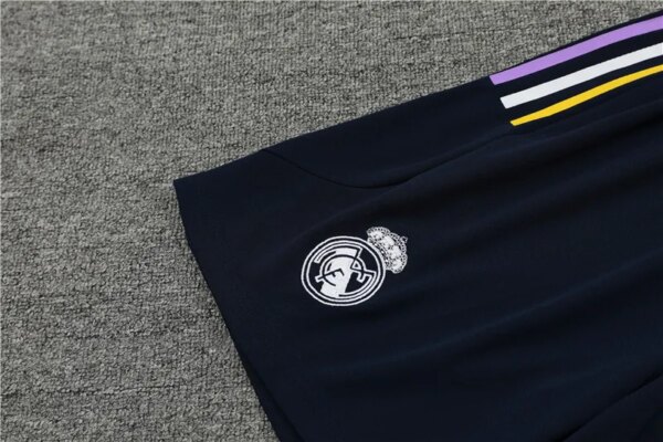 23-24 Real Madrid royal blue Short Sleeve Training Suit - Image 7