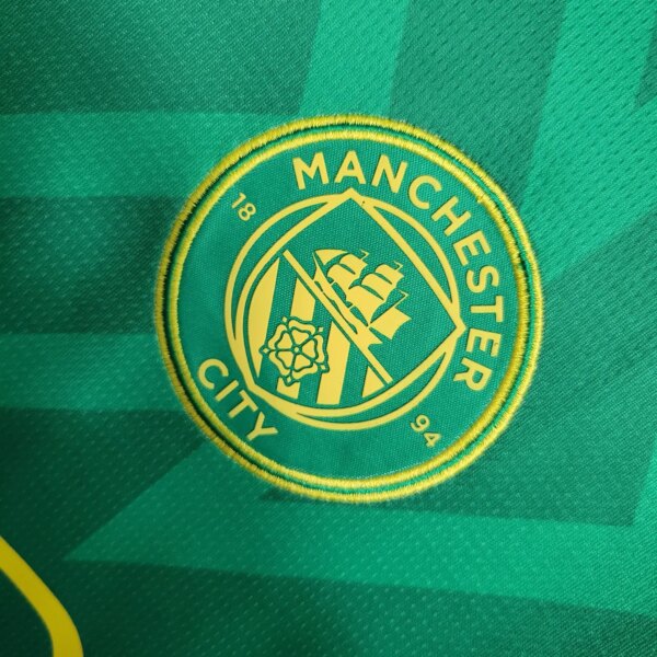 23-24 Manchester City Green Goal Keeper Fans Jersey - Image 2