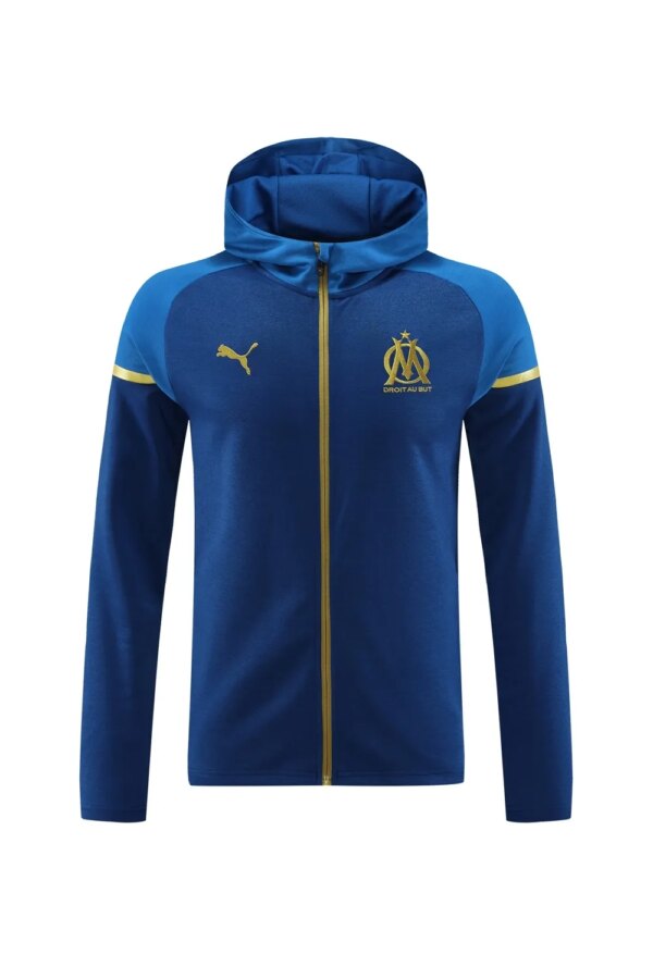 23-24 Olympique Marseille Hooded Jacket Tracksuit - Image 2