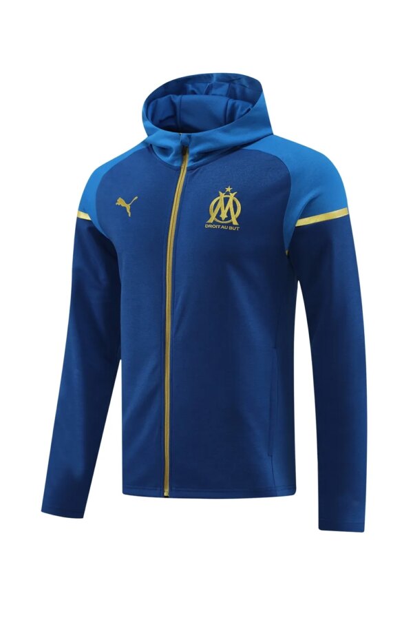 23-24 Olympique Marseille Hooded Jacket Tracksuit - Image 3
