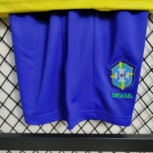 2023 Brazil Home Yellow Kids Kit - Image 3