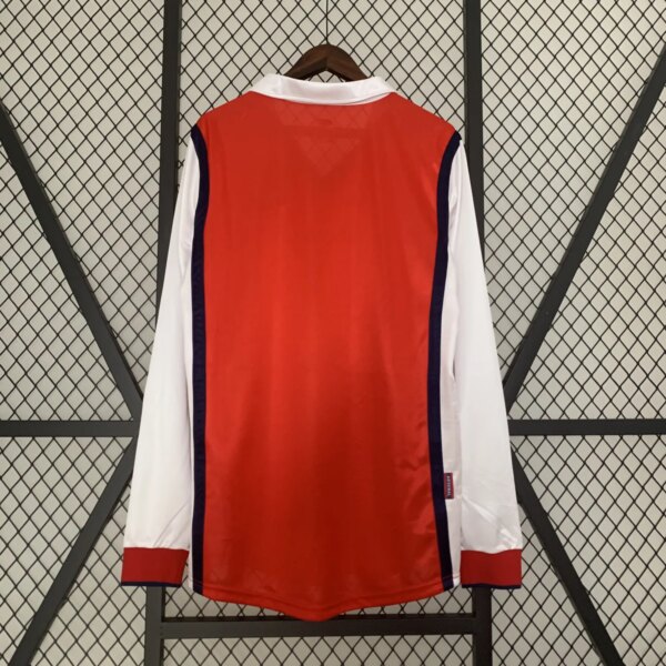 1998-99 Arsenal Home Long Sleeve Retro Jersey - Image 5