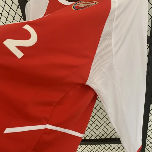 2002-04 Arsenal Home Long Sleeve Retro Jersey - Image 3