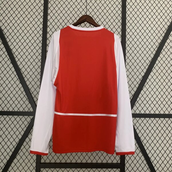 2002-04 Arsenal Home Long Sleeve Retro Jersey - Image 4