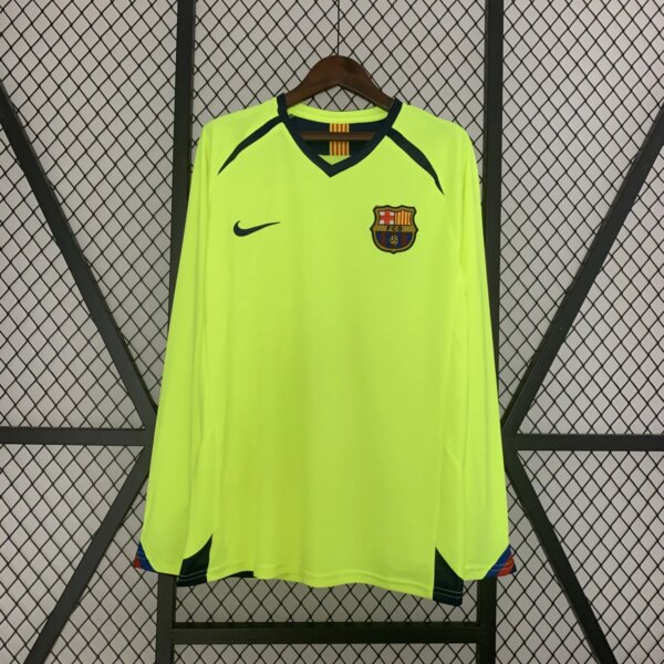 2005-06 Barcelona Away Long Sleeve Retro Jersey