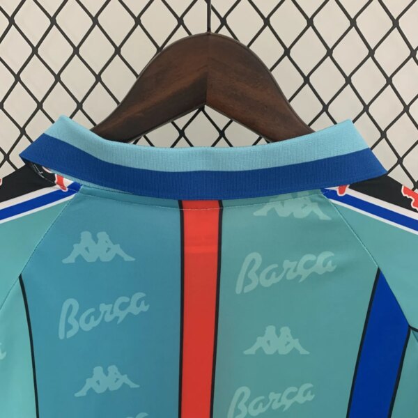 1996-97 Barcelona Away Long Sleeve Retro Jersey - Image 5