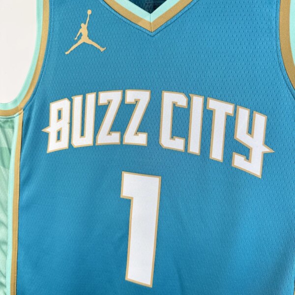 2024 Charlotte Hornets City Edition LaMelo Ball #1 Swingman NBA Jersey - Image 3