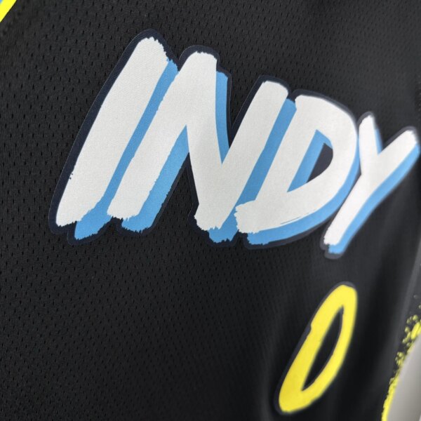 2024 Indiana Pacers City Edition HALIBURTON #0 Swingman NBA Jersey - Image 4