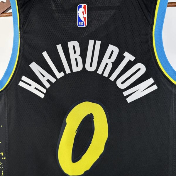 2024 Indiana Pacers City Edition HALIBURTON #0 Swingman NBA Jersey - Image 9
