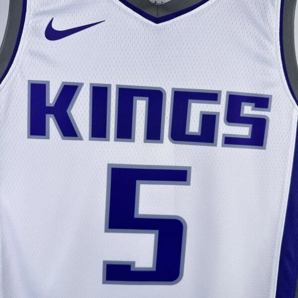2023 Sacramento Kings Home FOX #5 NBA Jersey - Image 3