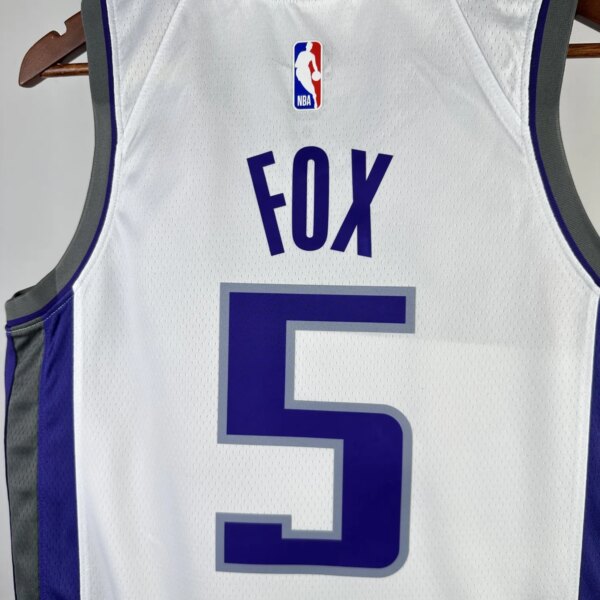 2023 Sacramento Kings Home FOX #5 NBA Jersey - Image 7