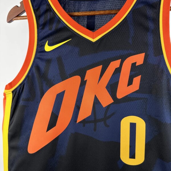 2024 Oklahoma City Thunder City Edition WESTBROOK  #0 NBA Swingman Jersey - Image 3