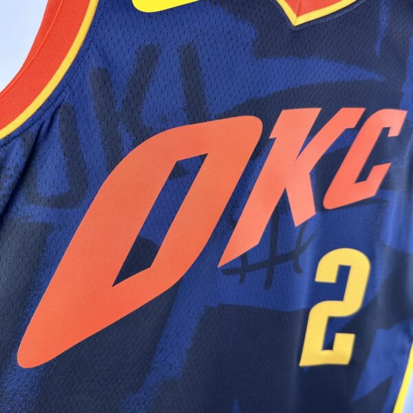 2024 Oklahoma City Thunder City Edition GILGEOUS-ALEXANDER  #2 NBA Swingman Jersey - Image 3