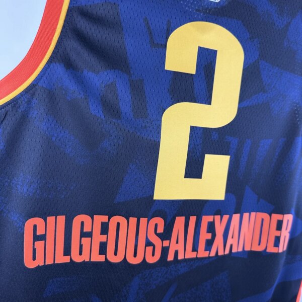 2024 Oklahoma City Thunder City Edition GILGEOUS-ALEXANDER  #2 NBA Swingman Jersey - Image 7