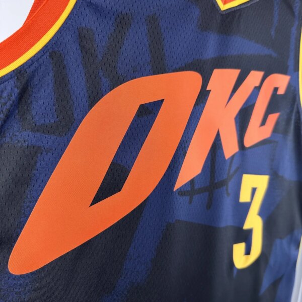 2024 Oklahoma City Thunder City Edition GIDDEY #3 NBA Swingman Jersey - Image 3