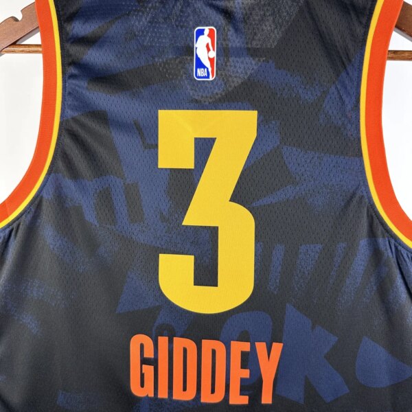 2024 Oklahoma City Thunder City Edition GIDDEY #3 NBA Swingman Jersey - Image 6