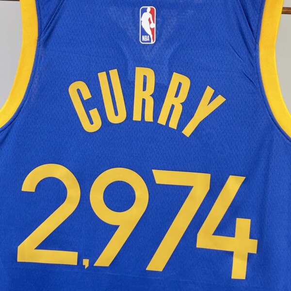 2023 Warriors Away Curry #2974 NBA Swingman Jersey - Image 7